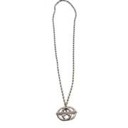 Pre-owned Metal necklaces Gucci Vintage , Gray , Dames