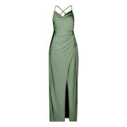 Elegante Avondjurk met Gerimpelde Taille vera mont , Green , Dames