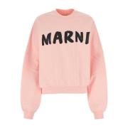 Oversized Roze Katoenen Sweatshirt Marni , Pink , Dames