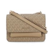 Bruine Schoudertas met Monogram Patroon Michael Kors , Brown , Dames