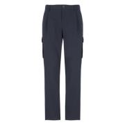 Blauwe Cargo Broek met Zakken Herno , Blue , Heren