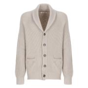 Beige Katoenen Gebreide Vest Sweater Brunello Cucinelli , Beige , Here...