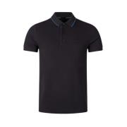 Zwarte Polo Shirt met Tonaal Logo Hugo Boss , Black , Heren