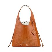 Bruine Trekkoordtas met Afneembare Pouch MCM , Brown , Dames