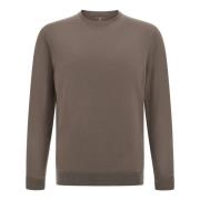 Merino wol ronde hals trui Boggi Milano , Brown , Heren