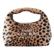 Cheetah Leather Mini Sack Bag Marc Jacobs , Brown , Dames