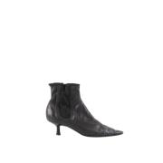 Pre-owned Leather boots Chanel Vintage , Black , Dames