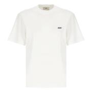 Wit Katoenen T-shirt met Logo Autry , White , Dames