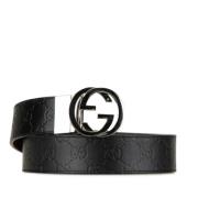 Pre-owned Leather belts Gucci Vintage , Black , Dames