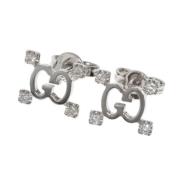 Pre-owned White Gold earrings Gucci Vintage , Gray , Dames