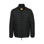 Zwarte Gewatteerde Donsjas met Logo Parajumpers , Black , Heren