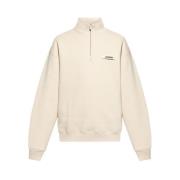 Beige Logo Zip Sweater Jacquemus , Beige , Heren