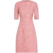 Poederroze Jacquard Logo Jurk Dolce & Gabbana , Pink , Dames