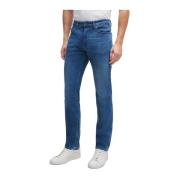 Lichtblauwe Jeans met NorHeren Pasvorm Hugo Boss , Blue , Heren