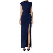 Asymmetrische Jersey Red Carpet Jurk Elisabetta Franchi , Blue , Dames