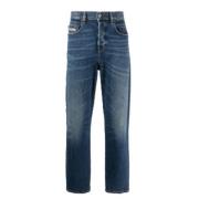 Indigo Straight Jeans 2020 Diesel , Blue , Heren