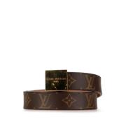 Pre-owned Leather belts Louis Vuitton Vintage , Brown , Dames