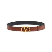 Bruin Leren Elegant Dames Riem Valentino Garavani , Brown , Dames