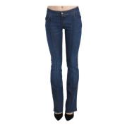 Versleten Bootcut Denim Jeans Just Cavalli , Blue , Dames