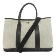 Pre-owned Canvas handbags Hermès Vintage , Gray , Dames