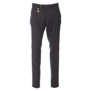 Slim Fit Wollen Broek met Pincet Manuel Ritz , Black , Heren