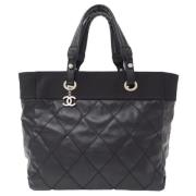 Pre-owned Canvas handbags Chanel Vintage , Black , Dames