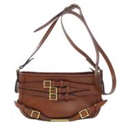 Pre-owned Leather shoulder-bags Burberry Vintage , Brown , Dames