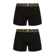 Twee-pack boxershorts Versace , Black , Heren