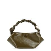 Mini Patent Bou Bag in Milolive Ganni , Green , Dames