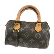 Pre-owned Canvas handbags Louis Vuitton Vintage , Brown , Dames