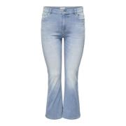 Wijd uitlopende Denim Jeans in Lichtblauw Only Carmakoma , Blue , Dame...