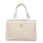 Pre-owned Canvas totes Chanel Vintage , Yellow , Dames