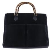 Pre-owned Suede gucci-bags Gucci Vintage , Black , Dames