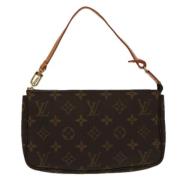 Pre-owned Canvas clutches Louis Vuitton Vintage , Brown , Dames