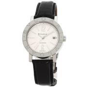 Pre-owned Leather watches Bvlgari Vintage , Gray , Heren