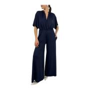 Jumpsuit met elastische taille Kaos , Blue , Dames