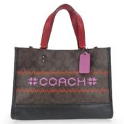 Pre-owned Leather handbags Coach Pre-owned , Brown , Dames