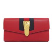 Pre-owned Leather wallets Gucci Vintage , Red , Dames