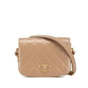 Pre-owned Leather crossbody-bags Chanel Vintage , Brown , Dames