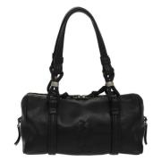 Pre-owned Leather shoulder-bags Bottega Veneta Vintage , Black , Dames