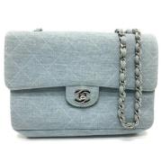 Pre-owned Cotton chanel-bags Chanel Vintage , Blue , Dames