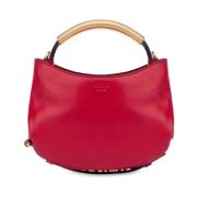 Rode Schapenleren Handtas met Afneembare Band Moschino , Red , Dames