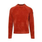 Chenille Stretch Raglan Sweater RRD , Orange , Heren