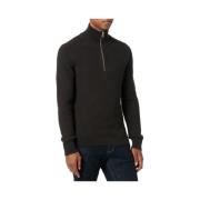 Zip Troyer Pullover Sweater Marc O'Polo , Black , Heren