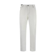 Denim Broek Straight Five-Pocket Stijl PT Torino , White , Heren