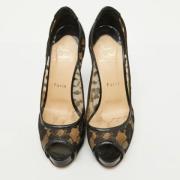 Pre-owned Lace heels Christian Louboutin Pre-owned , Black , Dames