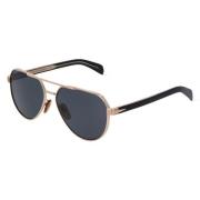 Zwarte Metalen Zonnebril Eyewear by David Beckham , Black , Heren