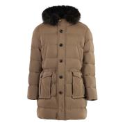 Gewatteerde parka met capuchon Moorer , Brown , Heren