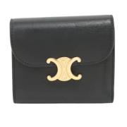 Pre-owned Leather wallets Celine Vintage , Black , Dames