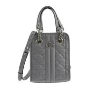 Pre-owned Leather gucci-bags Gucci Vintage , Gray , Unisex